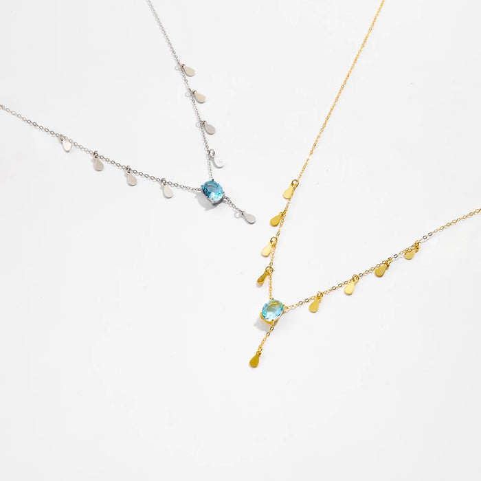 Collar Brissea Celeste Oro