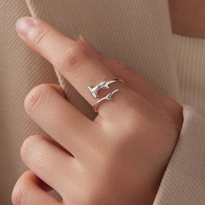Anillo Tiburón Martillo Plata