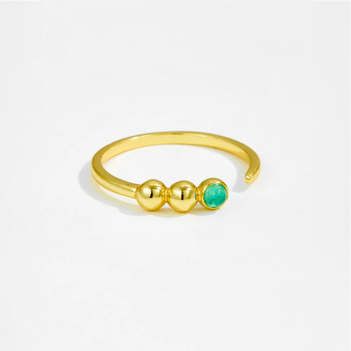 Anillo Duora Verde Oro