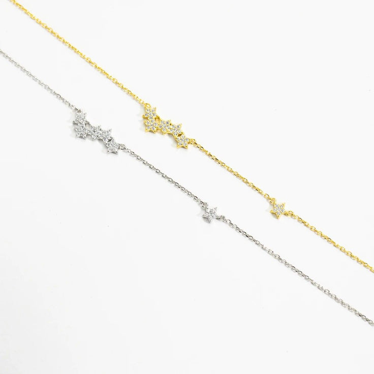 Collar Multi Estrellas Oro