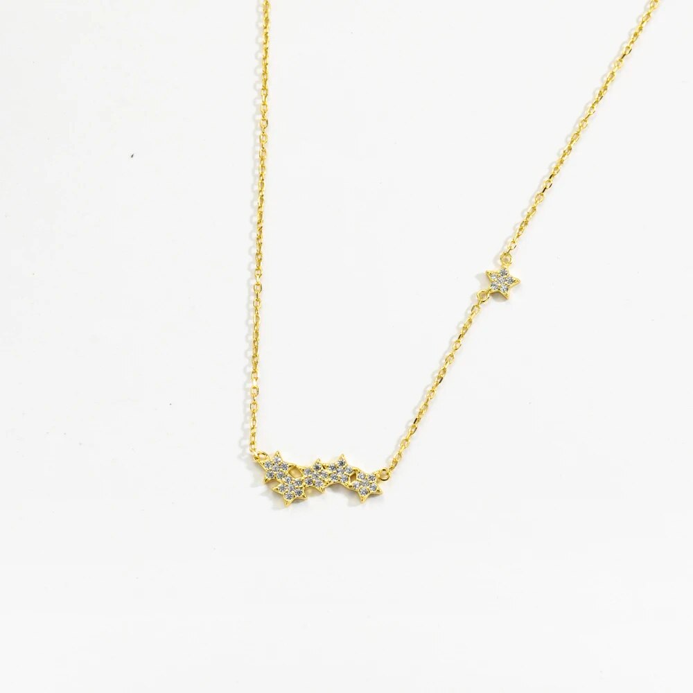 Collar Multi Estrellas Oro