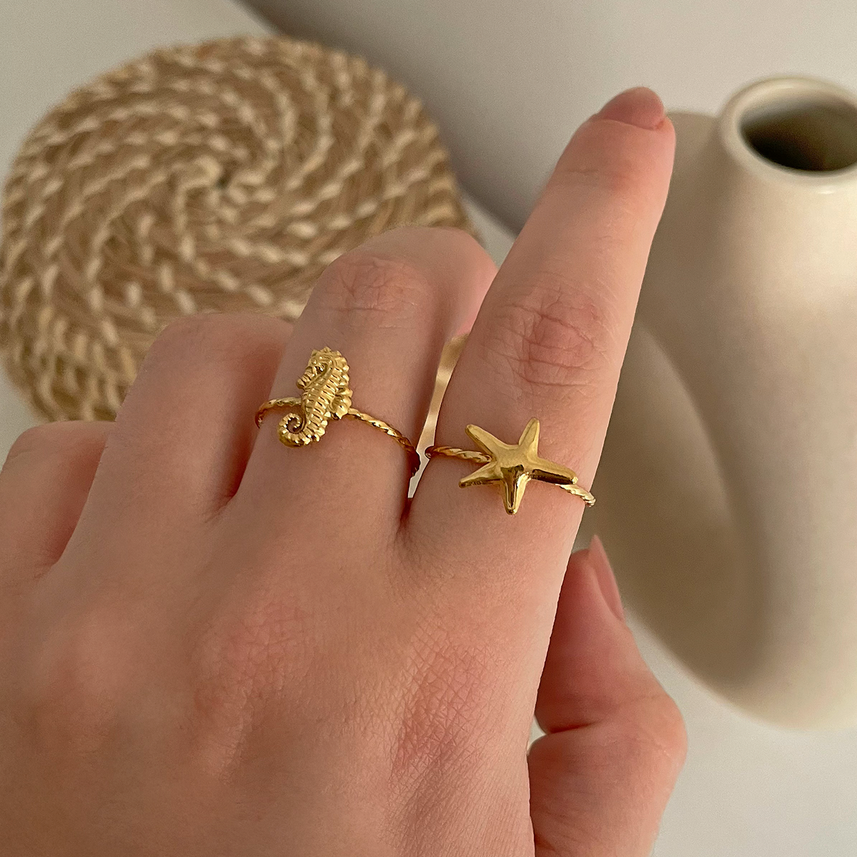 Anillo Caballito de Mar Oro