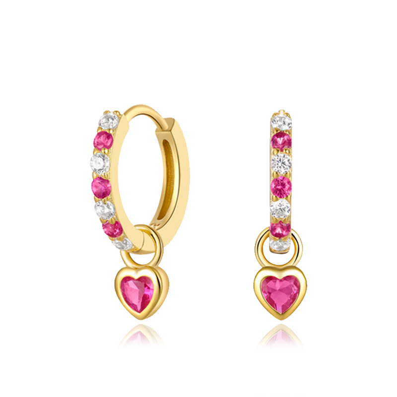 Aros Pop Love Rosa Oro