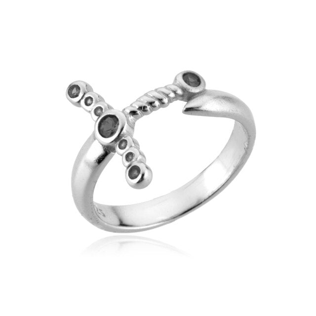 Anillo Black Sword Plata - CLUM