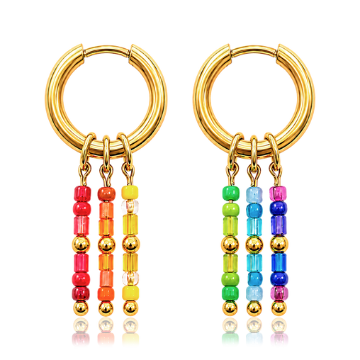 Aros Small Basic Arco Iris Charms Oro