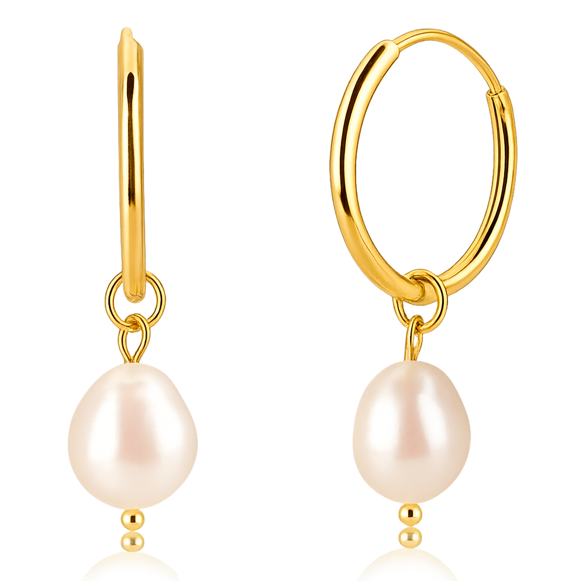 Aros Perla Oro