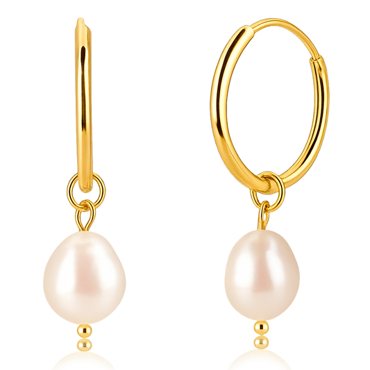 Aros Perla Oro