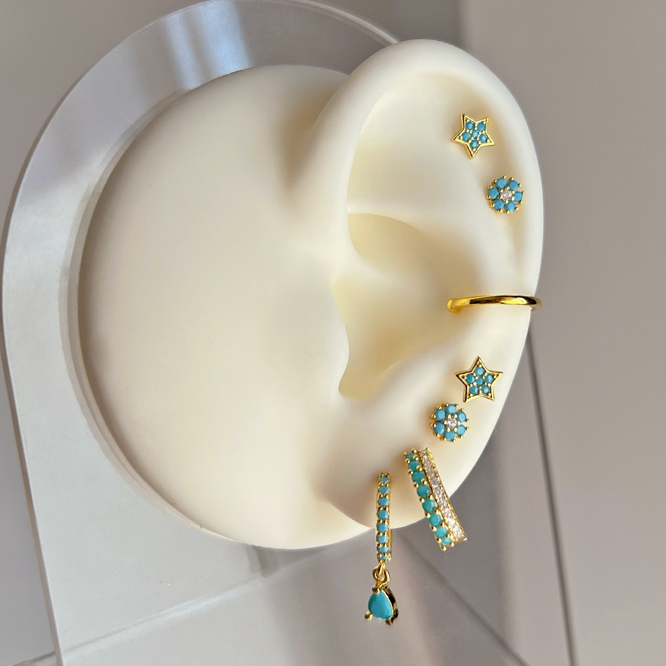 Pink Clover Earring