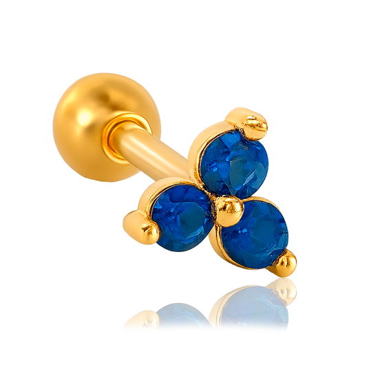 Pendiente Trébol Azul