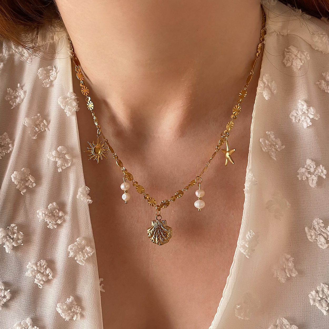 Gold Sun Necklace