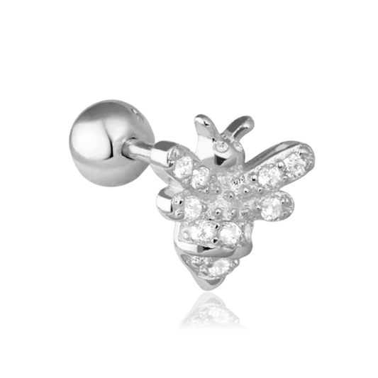 Pendiente Shiny Bee Plata
