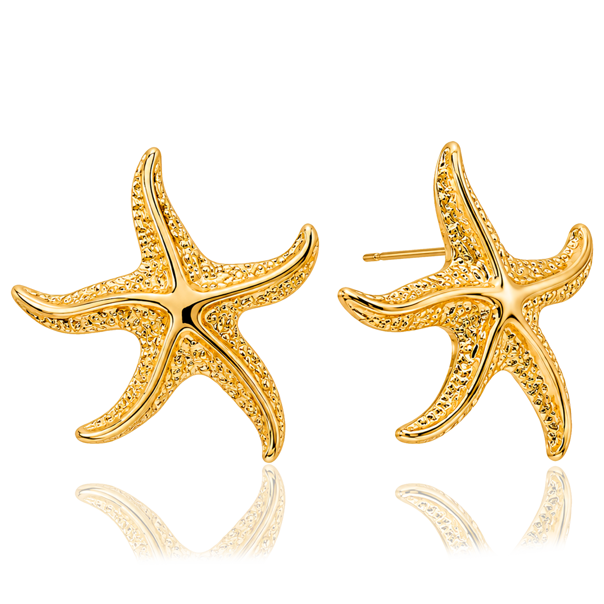 Pendientes Big Estrella de Mar Oro