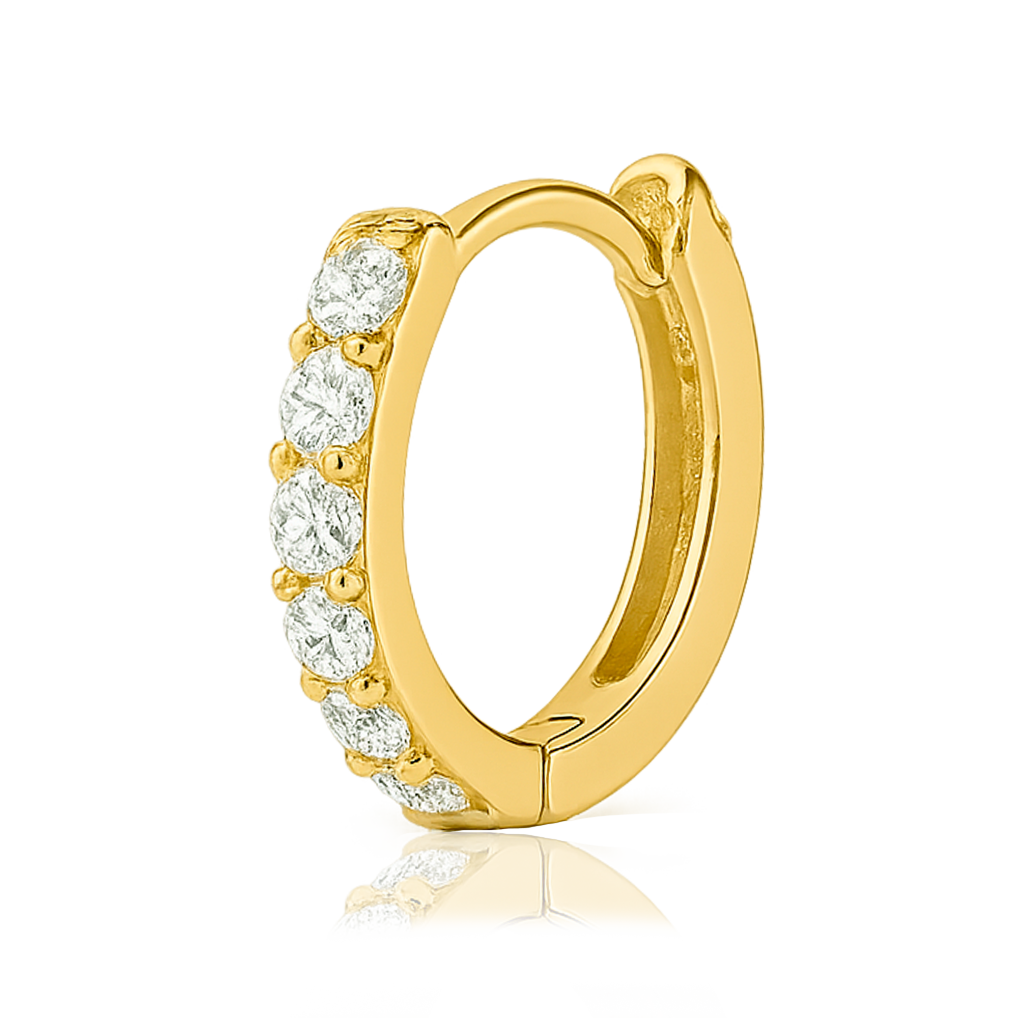 Mini White Gold Hoop - 7mm