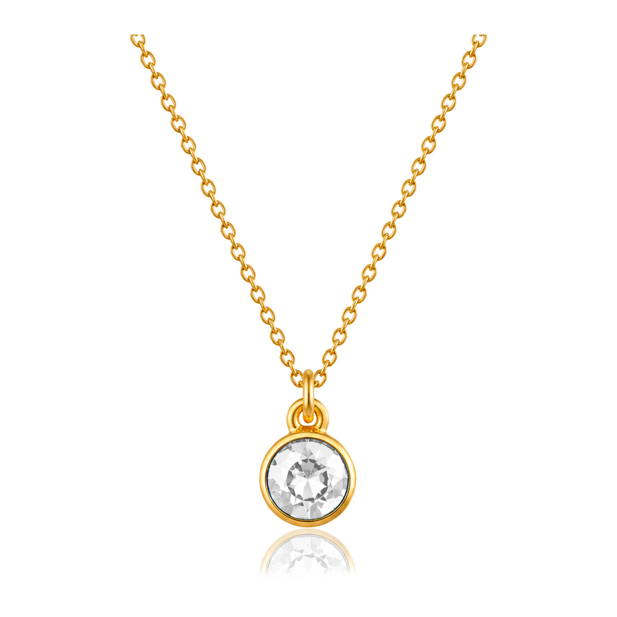 Collar White Dot Oro