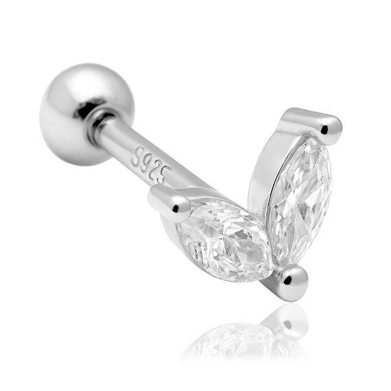 Mini White Flower Earring