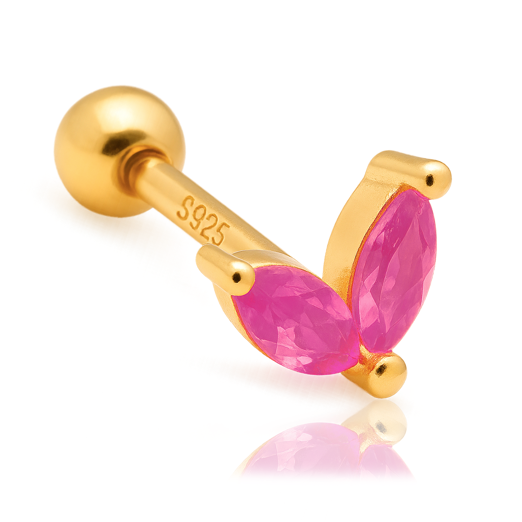 Mini White Flower Earring