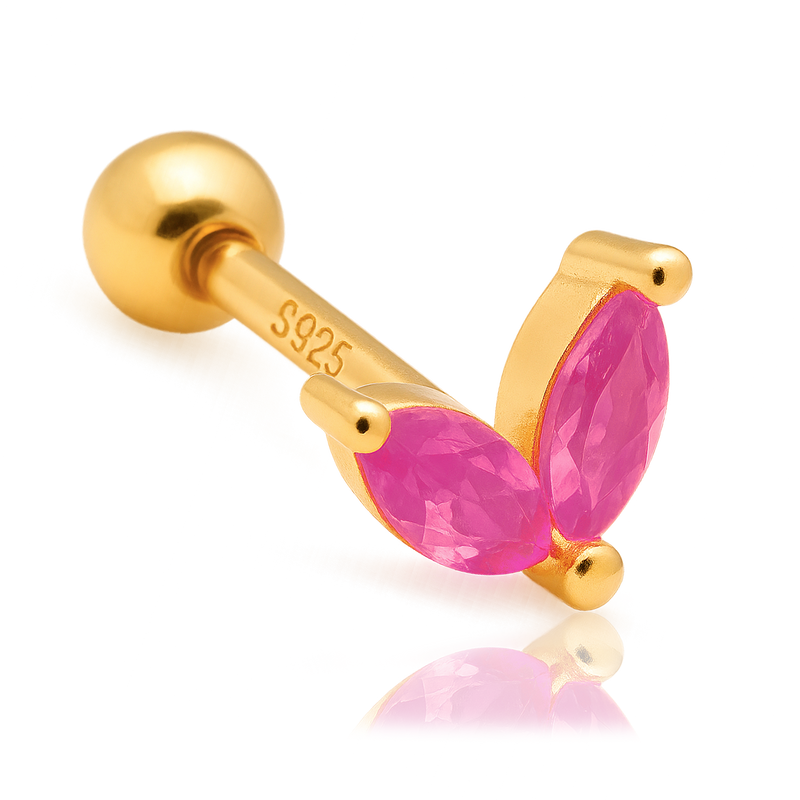 Pendiente Blossom Rosa Oro