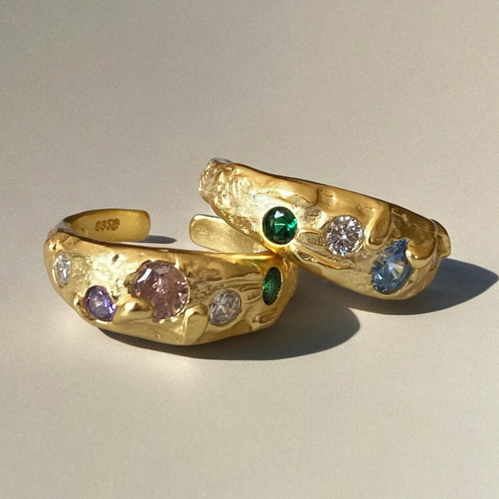 Anillo Veyra Pink Champagne Oro