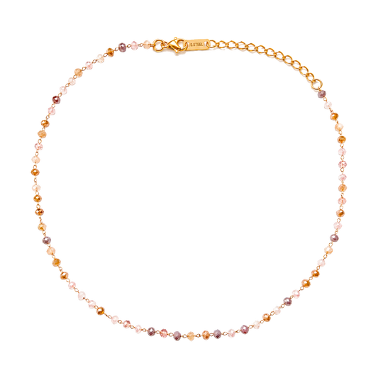 Choker Beads Blush Oro
