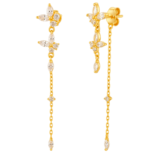 Pendientes Brigitte White Oro