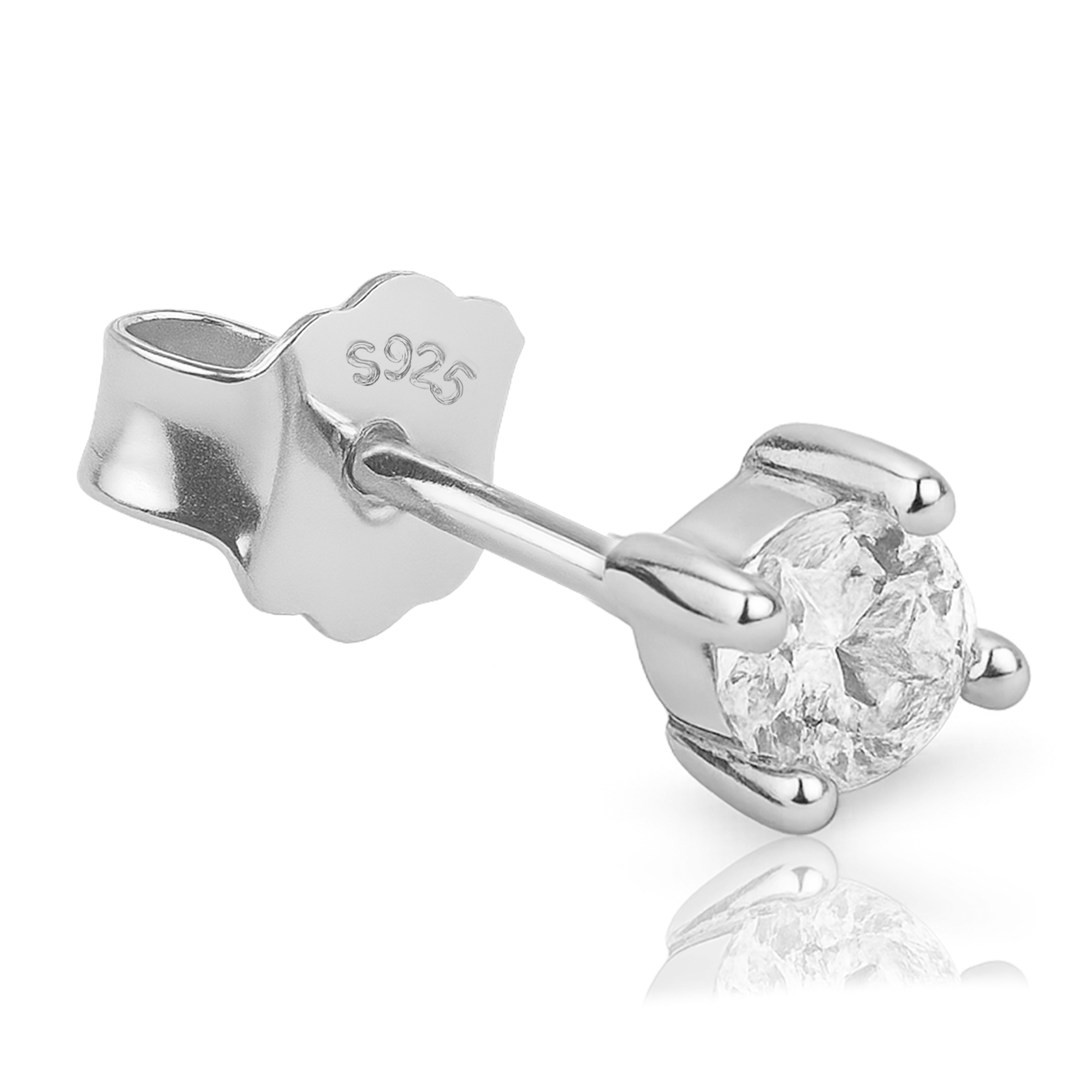 Shiny Silver Earring