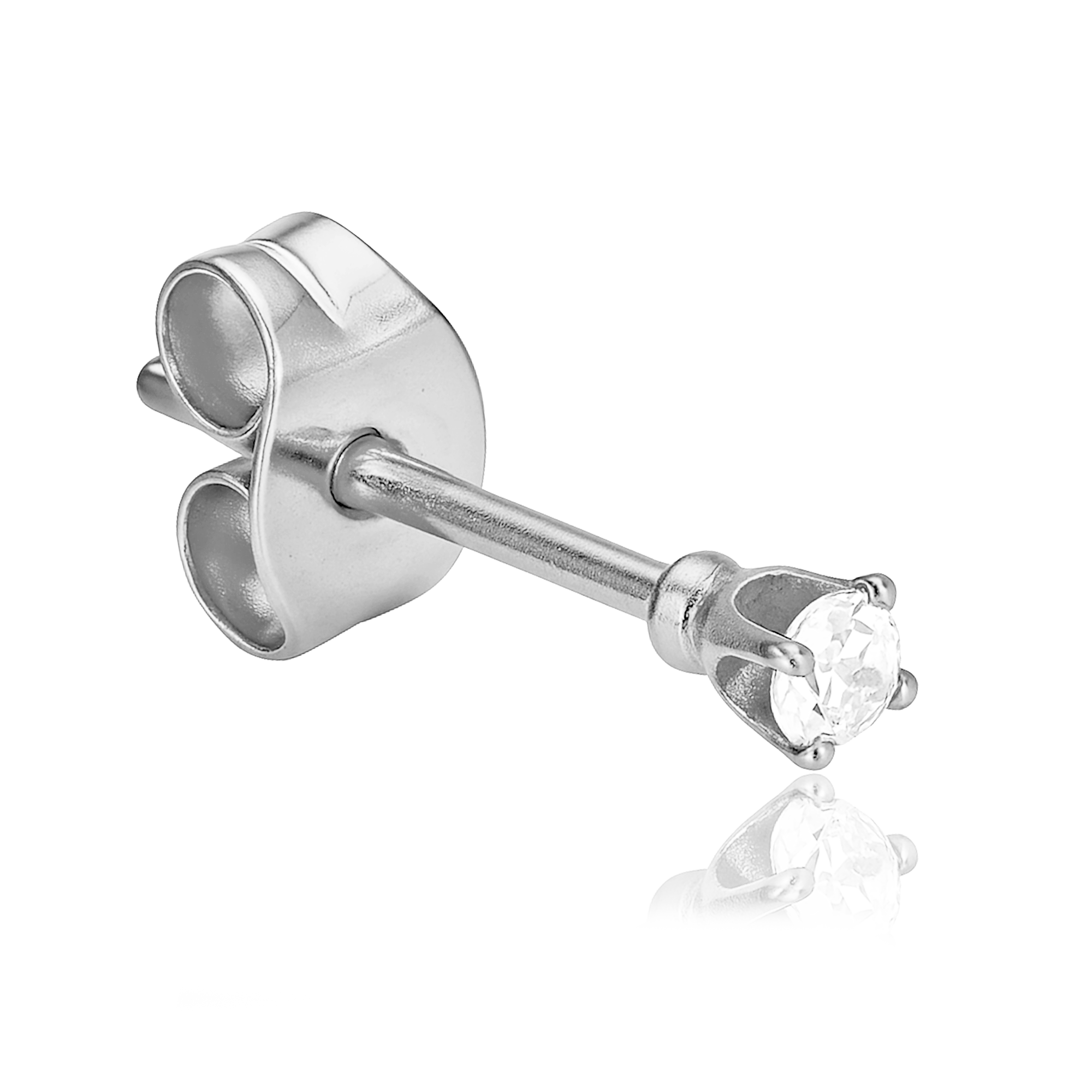 Pendiente Brillo Acero Plata - 2mm