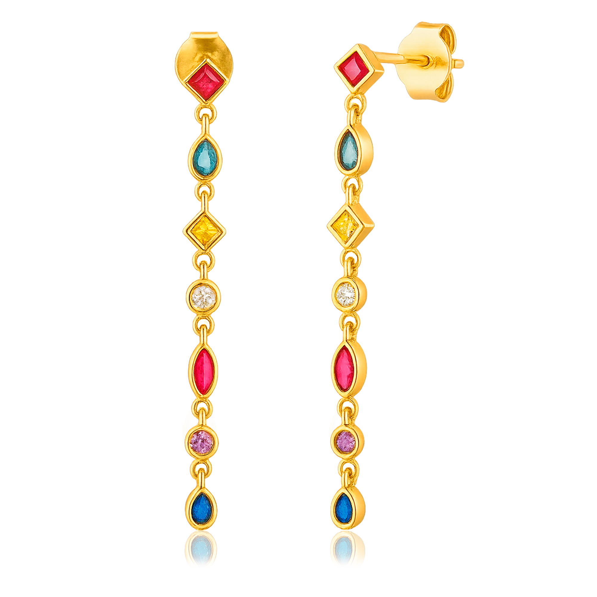 Long Briseis Gold Earrings 