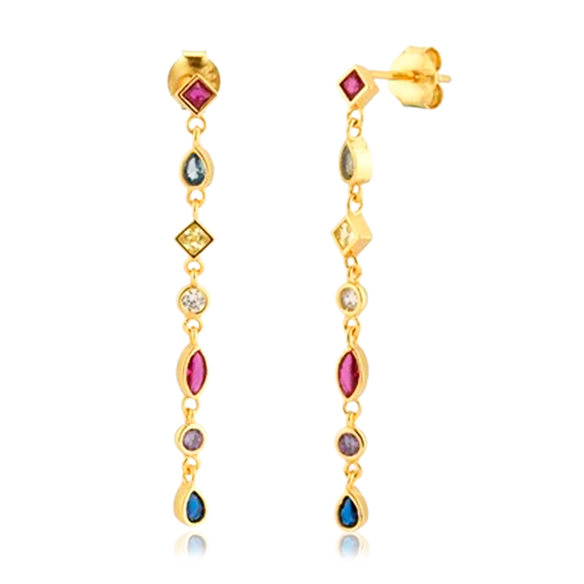 Long Briseis Gold Earrings 