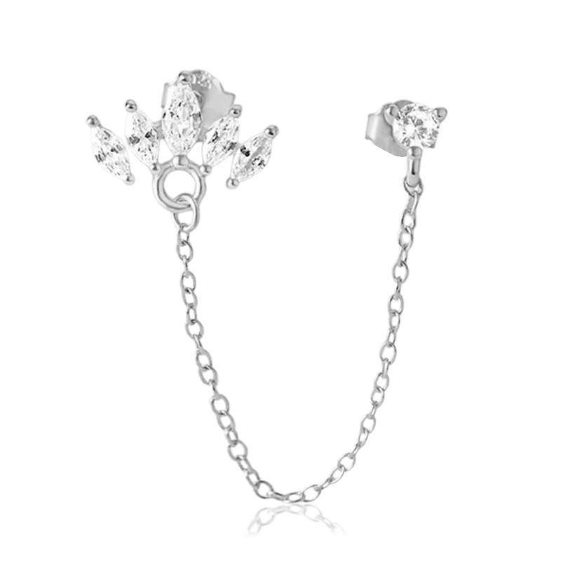 Pendiente Nivara Cadenita Plata