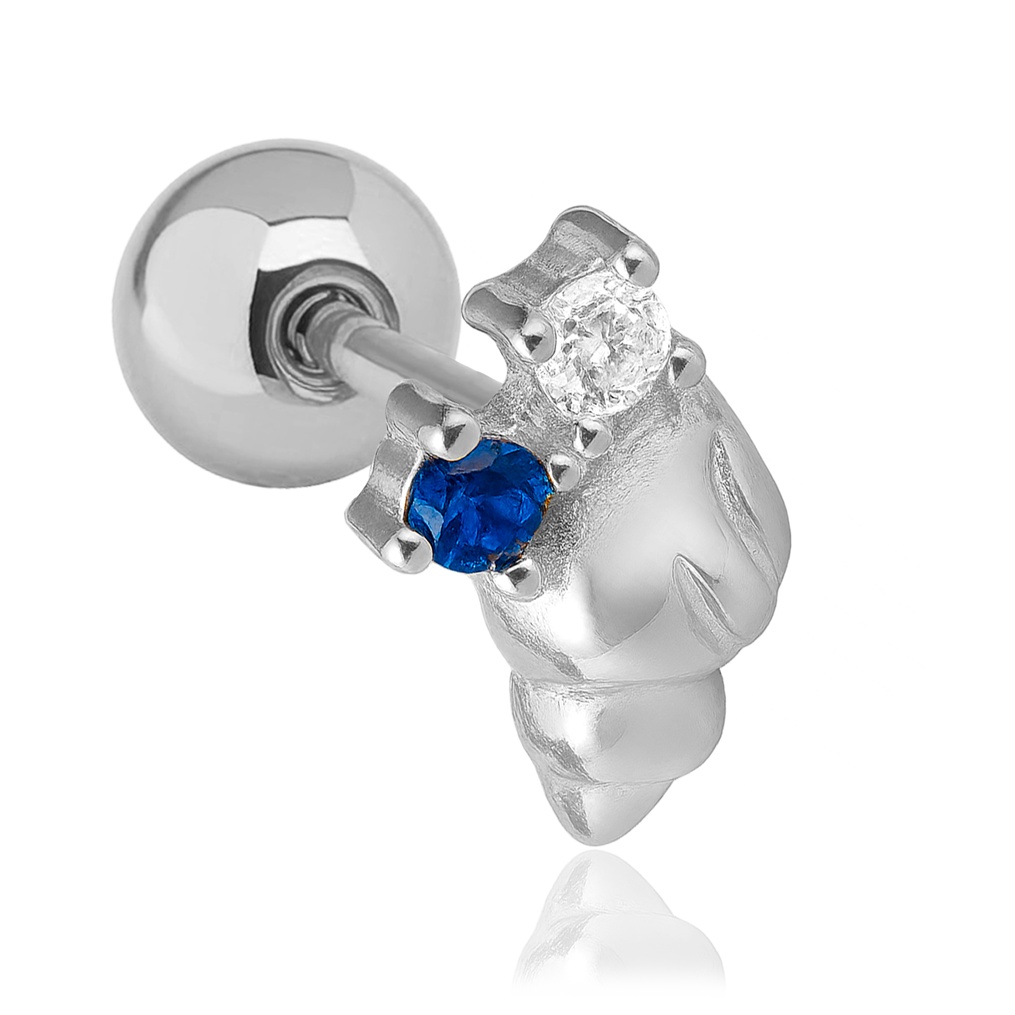Blue Clover Earring