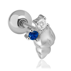 Blue Clover Earring