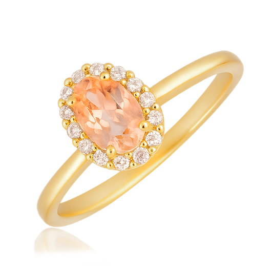 Anillo Oval Champagne Oro