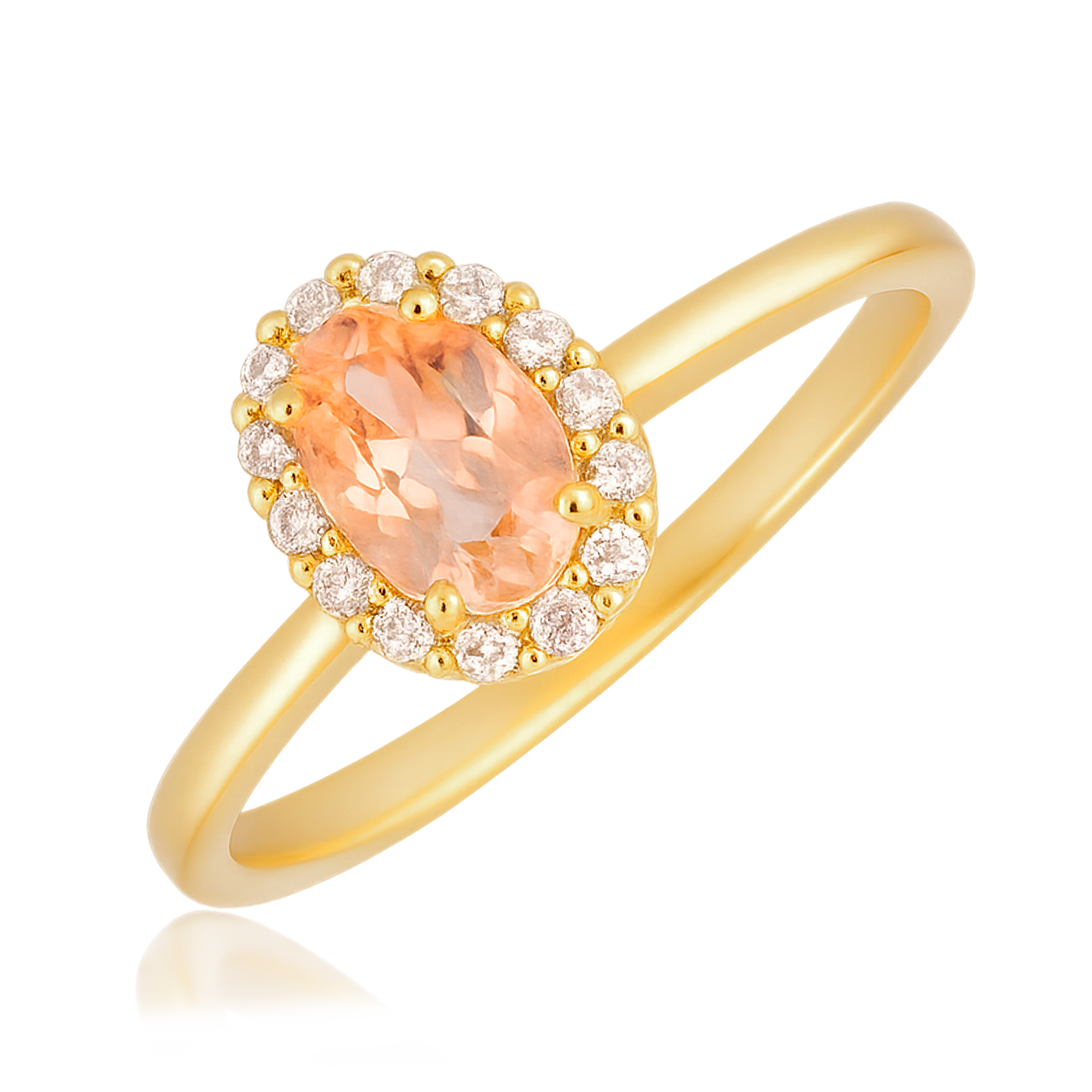 Anillo Oval Champagne Oro