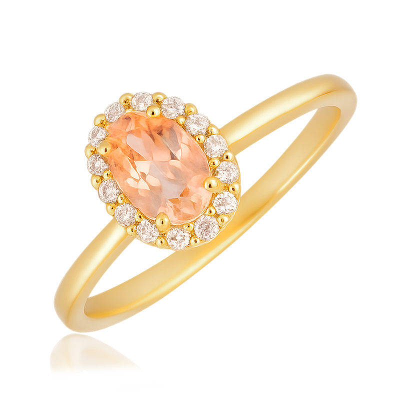 Anillo Oval Champagne Oro