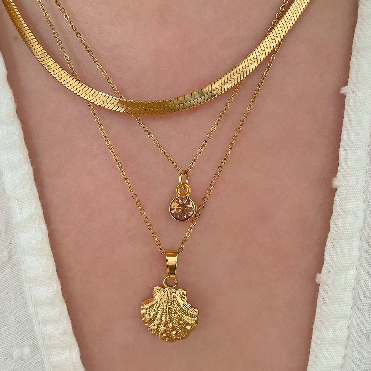 Collar Champagne Dot Oro