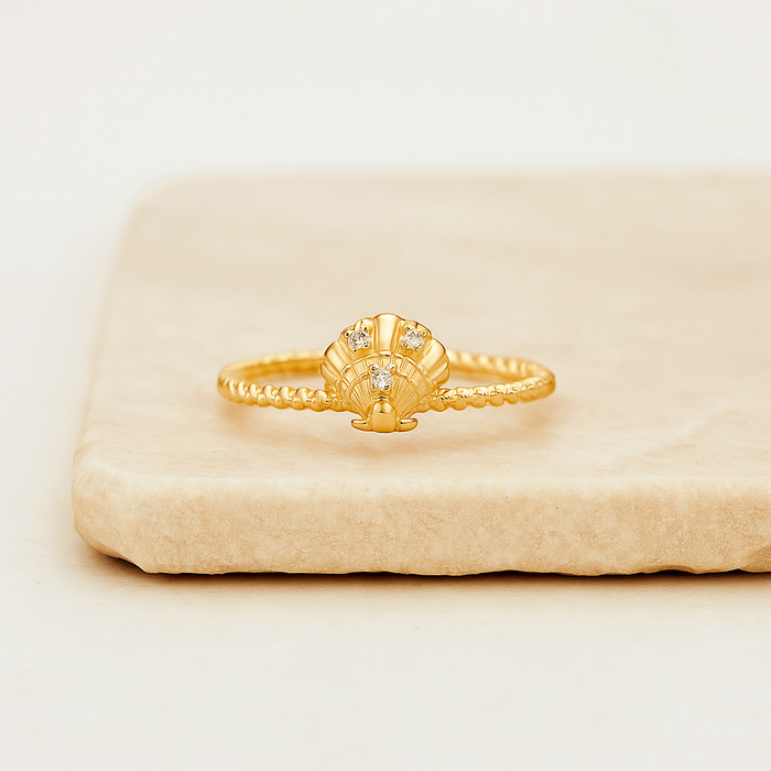 Anillo Shiny Shell Oro