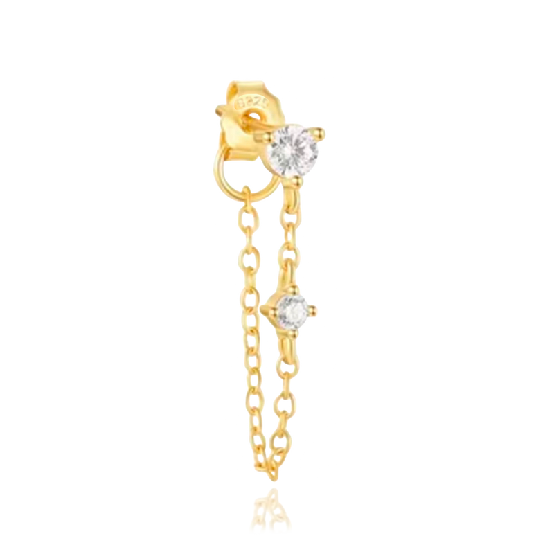 Gold Eyelashes Earring