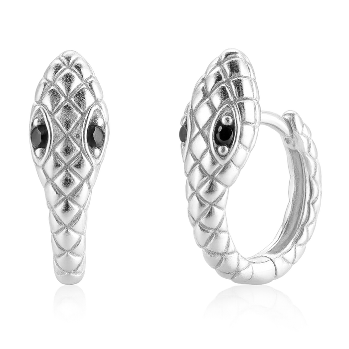Silver Cobra Earrings 