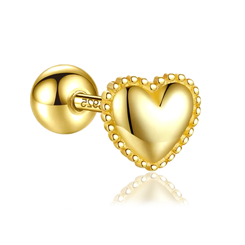 White Gold Clover Earring