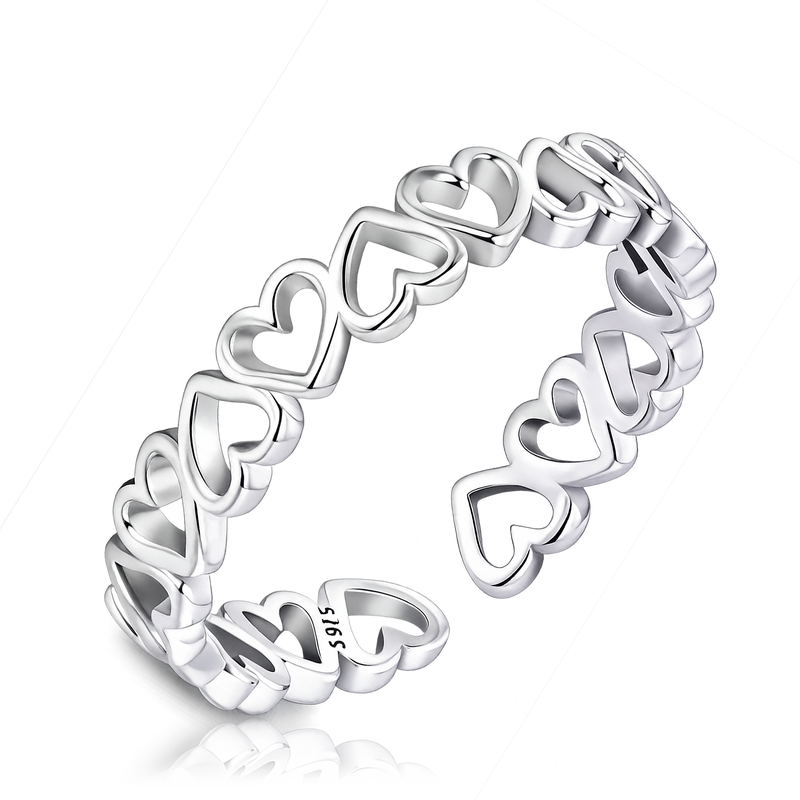 Silver Hearts Ring 
