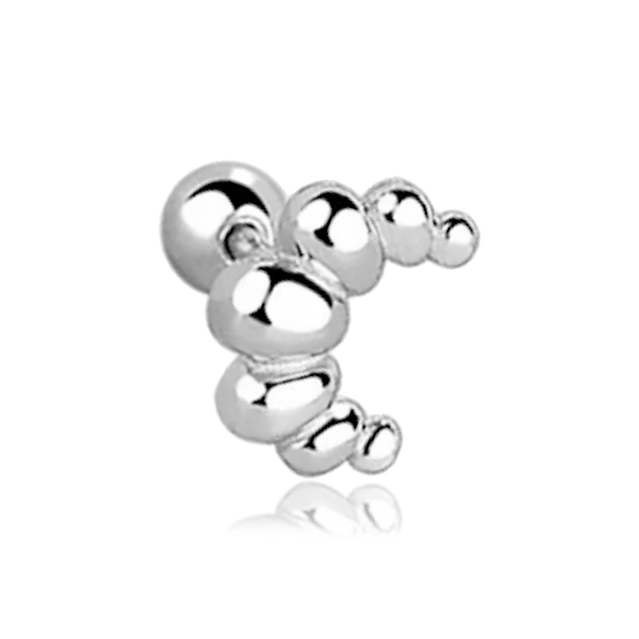 Pendiente Croissant Plata