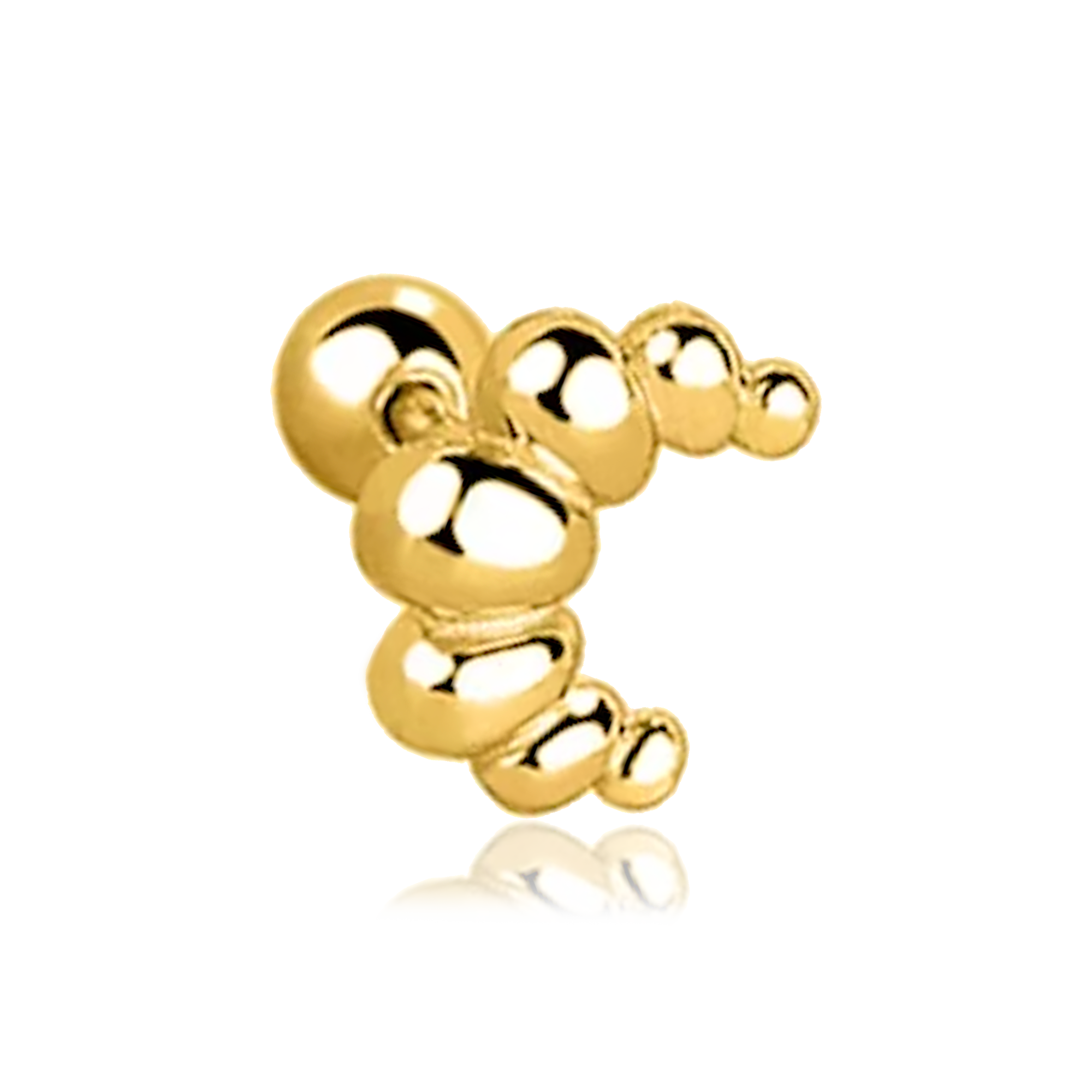 Gold Mini Moon Earring