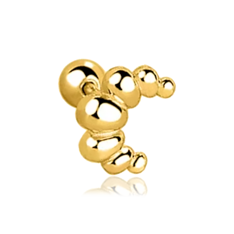 Gold Mini Moon Earring