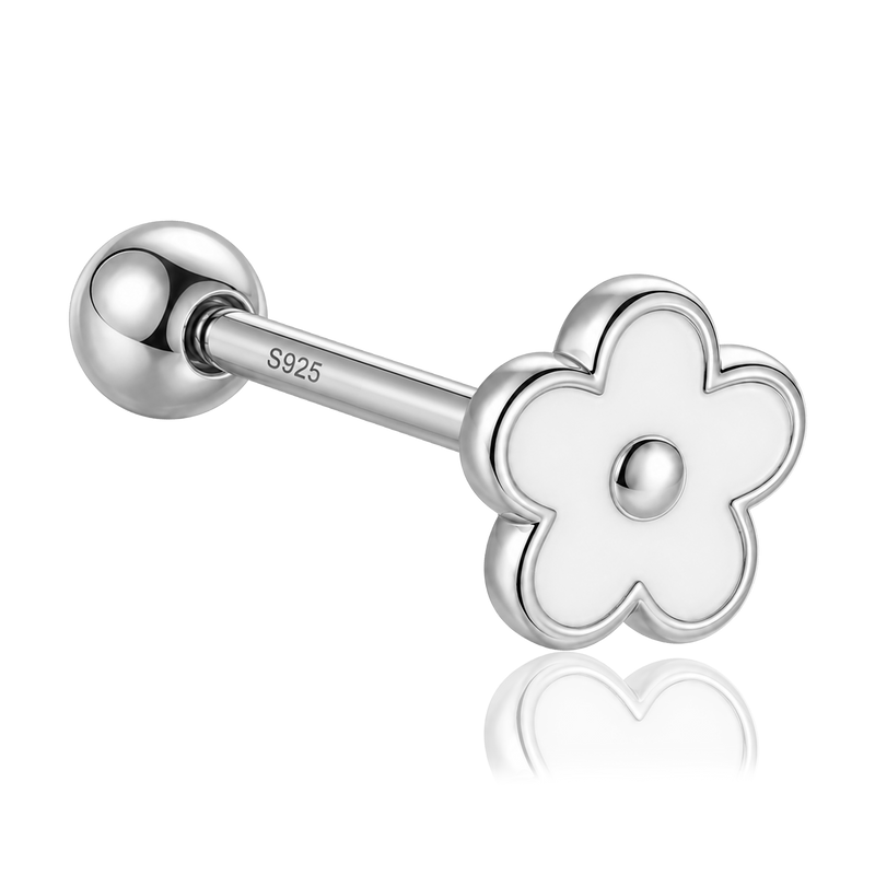 Pendiente Cute Flower Plata