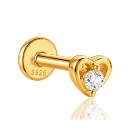 Pendiente Cute Shiny Heart Oro
