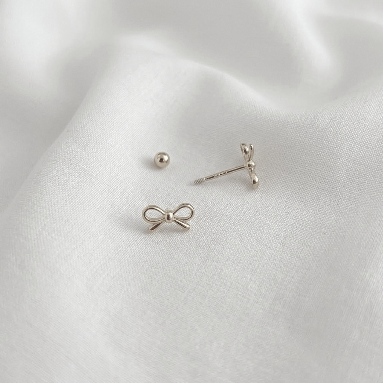 Gold Mini Moon Earring