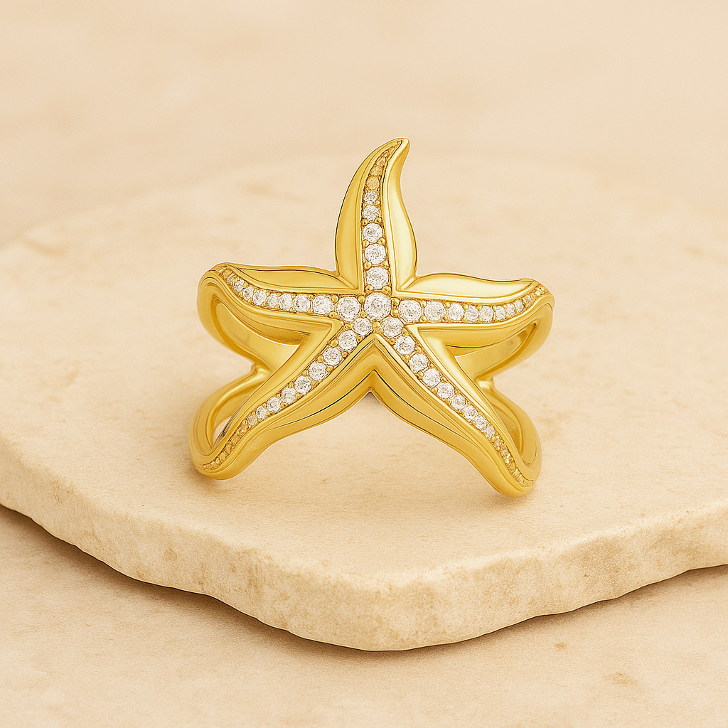 Anillo Big Starfish Oro