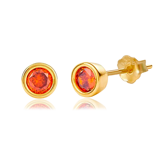 Pendientes Dots Naranja Oro