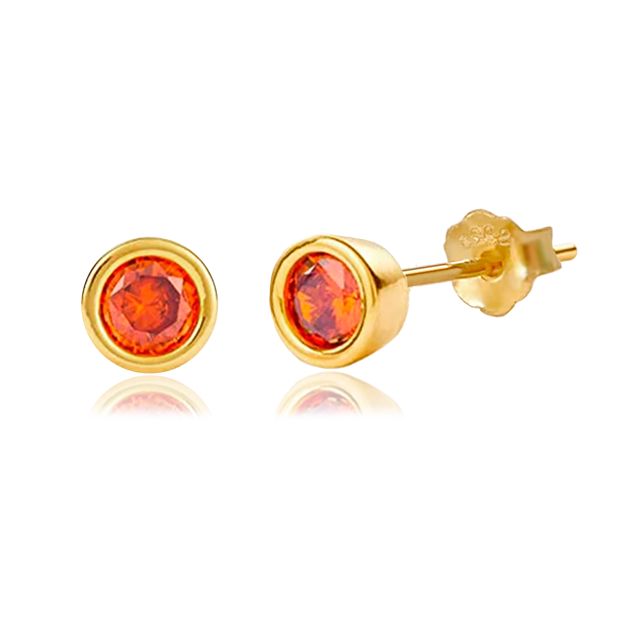 Pendientes Dots Naranja Oro