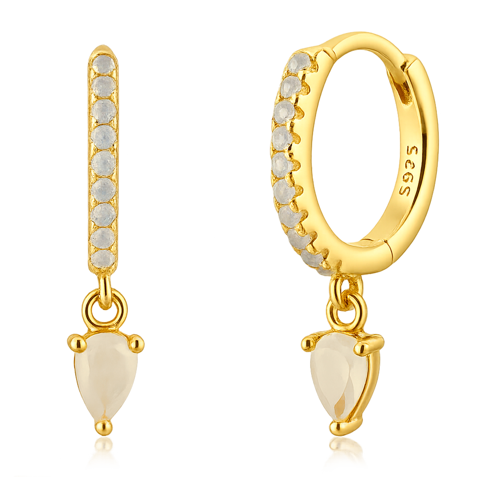 Aros White Drop Oro